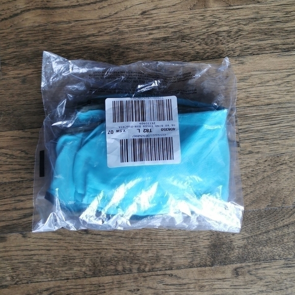 VICTORIA'S secret bikini top blue olive green bandeau new large - Picture 3 of 5